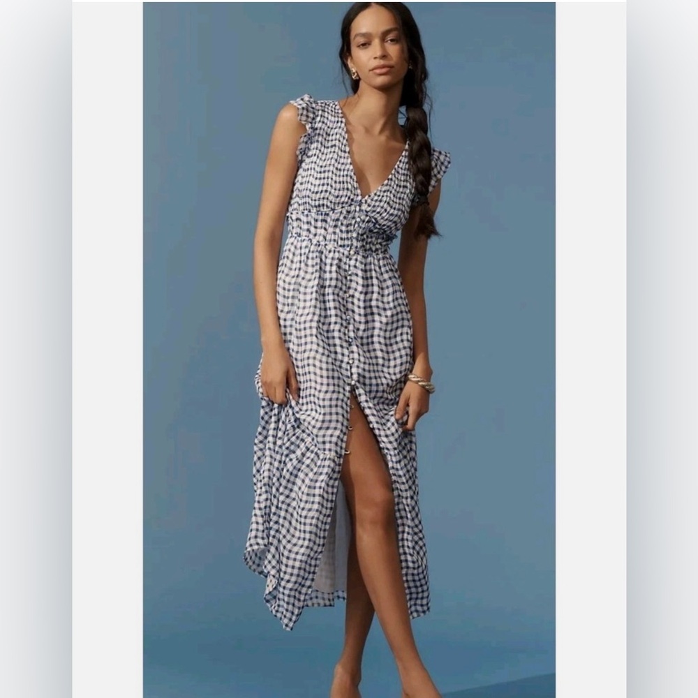 Anthropologie Peregrine Gingham Dress